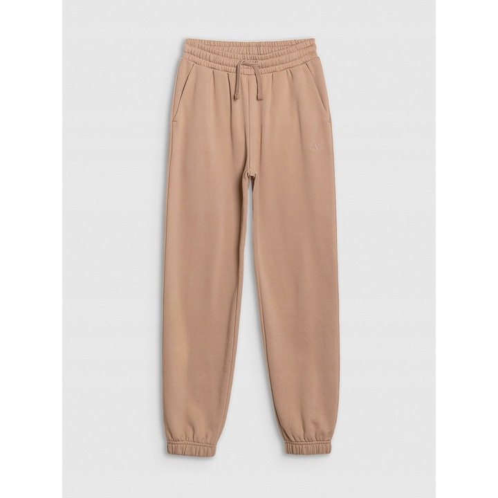 4F gyerek sportnadrág, bézs, túlméretezett, 78% pamut, lányoknak