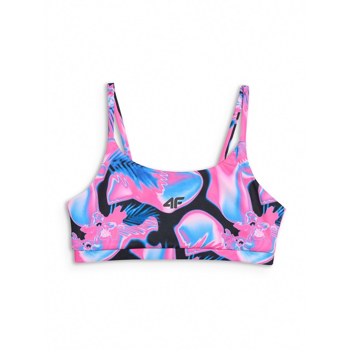 Bustiera pentru fete 4F, multicolor, uscare rapida, sintetic