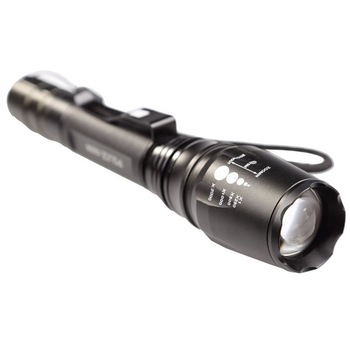 Lanterna LED Cree XML T6 Cu 2 Acumulatori si Incarcator 220V Lanterna LED Cree XML T6 Cu 2 Acumulatori si Incarcator 220V