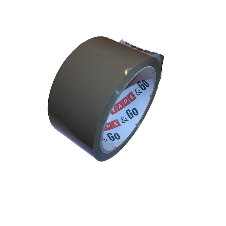Banda adeziva " Tape&Go ", 48mm x 60m, maro, cutie cu 36 role - tip scotch