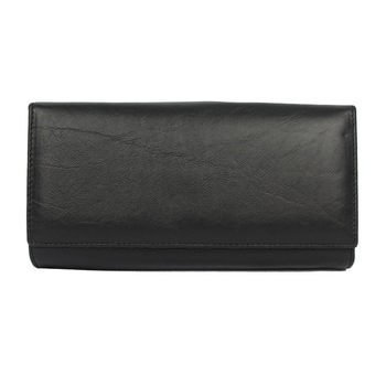 Portofel dama din piele naturala cu doua fete A04 Black Portofel dama din piele naturala cu doua fete A04 Black