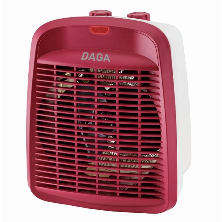 Aerotherma Daga CF 2010 Rouge.2000W, 2 teljesítményfokozat + 1 hideg levegő, állítható termosztát, IPX1 gőzvédelmi osztály