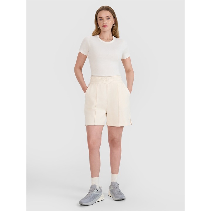 Női sportnadrág, 4F, kerékpáros nadrág, bézs