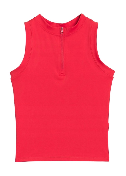 4F къс потник, червен, синтетичен материал, slim fit, без ръкави, за жени, M INTL