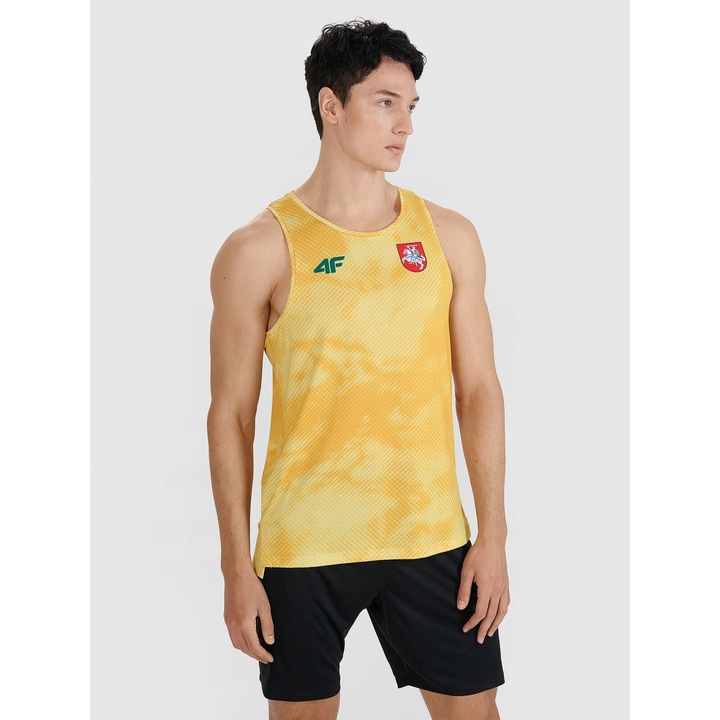 4F sport trikó, sárga, szintetikus anyagból, férfiaknak
