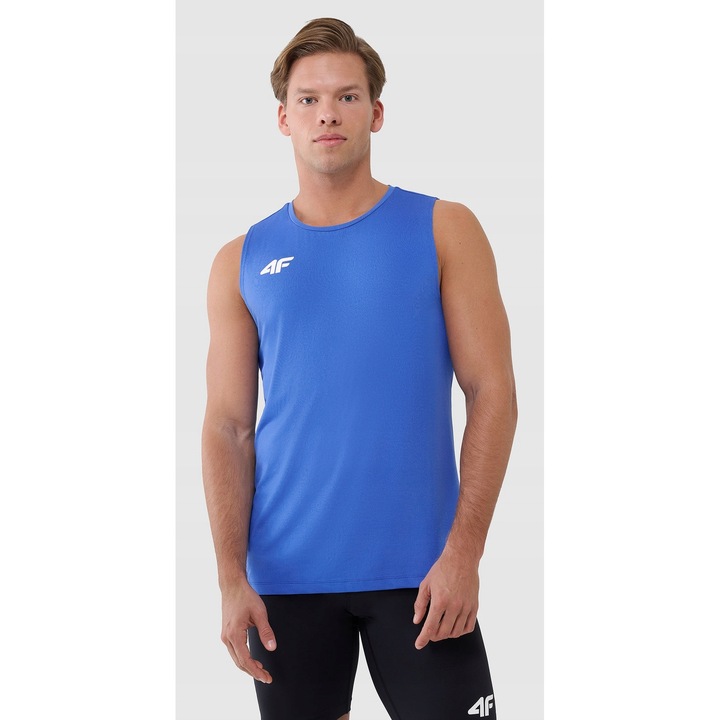 Férfi sport atléta 4F, gyorsan száradó, kék, rugalmas anyagból, L INTL