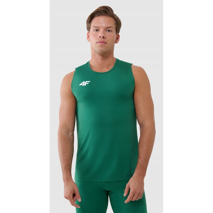 4F férfi sport trikó, gyorsan száradó, poliészter, zöld