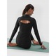 Bluza sport 4F, yoga, maneca lunga, uscare rapida, negru, material sintetic