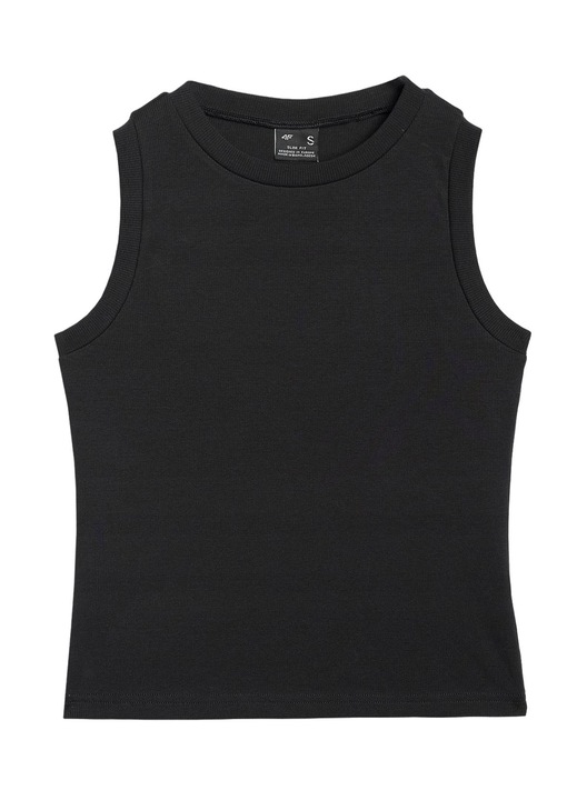 Női felső 4FWMM00TSLEF132-20S, 4F, Pamut, Fekete