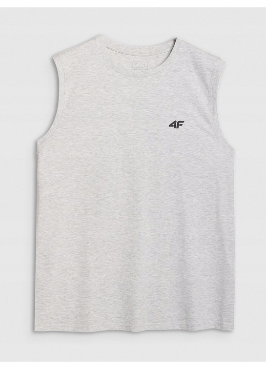 Férfi 4F trikó, szürke, 100% pamut, normál szabású