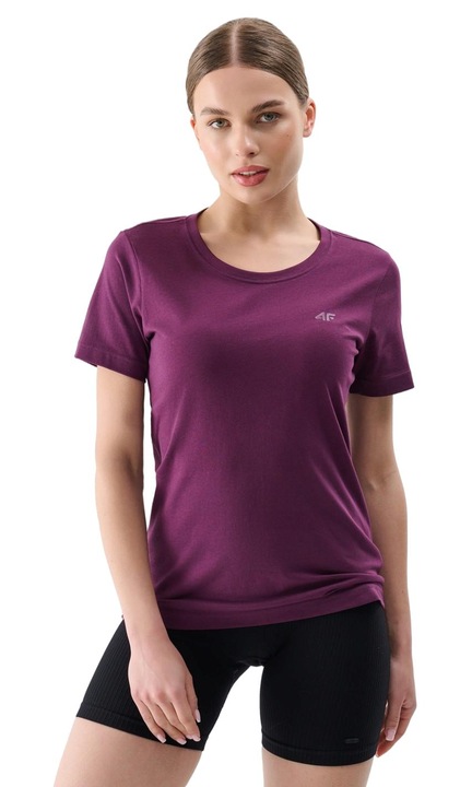 Tricou 4F Violet Inchis Bumbac 100% XS-XXL, Mov