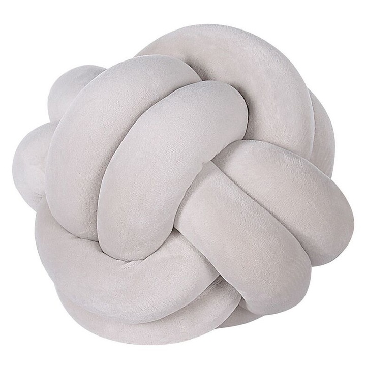Perna cu nod de catifea 20 x 20 cm gri Malni