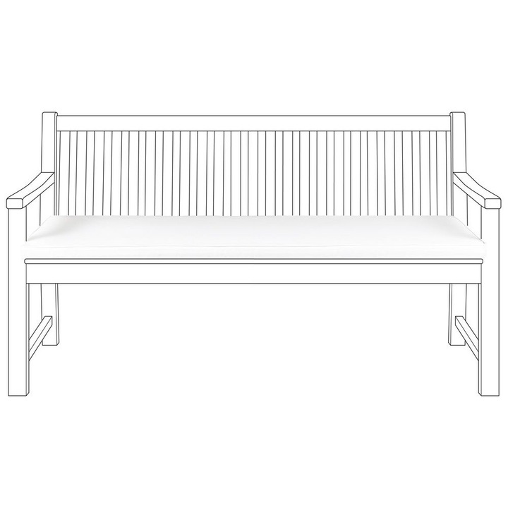 Perna pentru banca Vivara 152 x 54 cm Alb-murdar