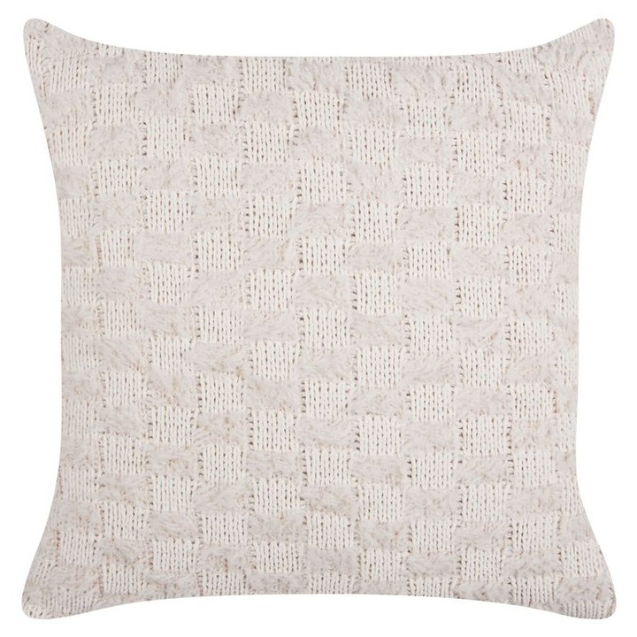 Perna decorativa din tesatura bej 45 x 45 cm Basalim