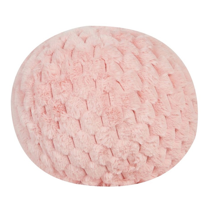 Perna decorativa din blana artificiala ⌀ 30 cm roz Rosea