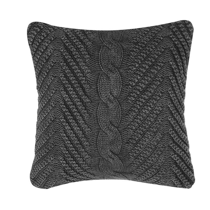 Perna bumbac model in relief gri 45 x 45 cm Konni
