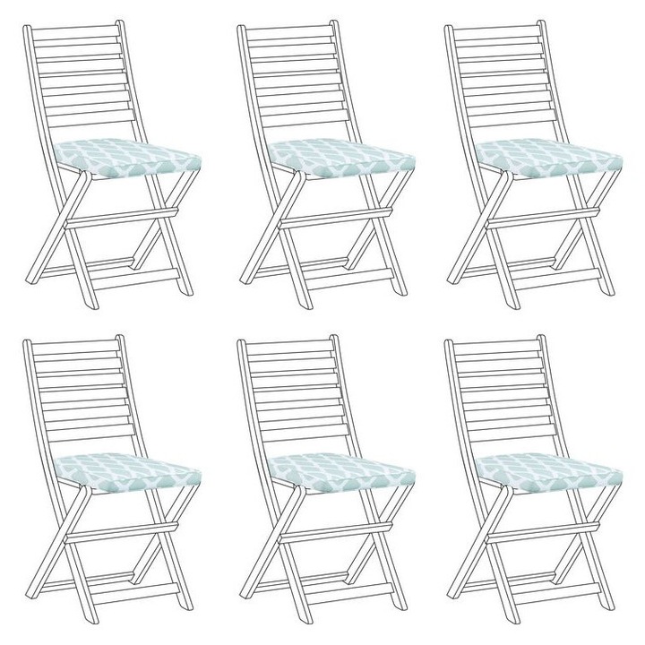 Set de 6 perne pentru scaun Tolve 39 x 31 cm Verde menta