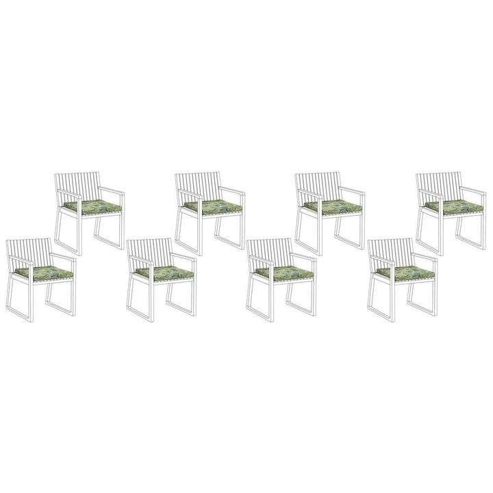Set de 8 perne pentru scaun Sassari 46 x 46 cm Verde deschis