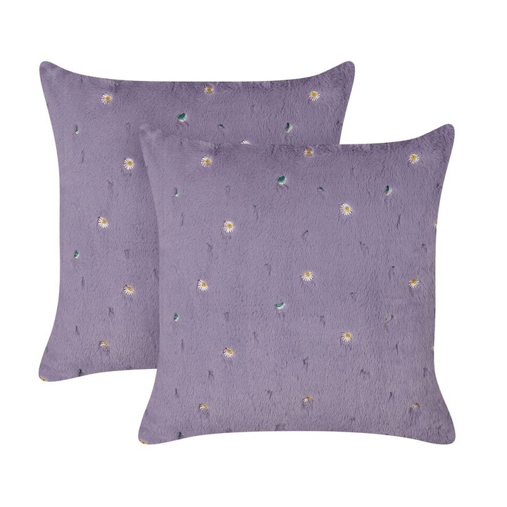 Set de 2 perne decorative tesatura violet 45 x 45 cm Lavatera