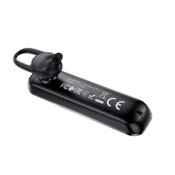 Bluetooth headset, HOCO E57, SinglePoint, fekete