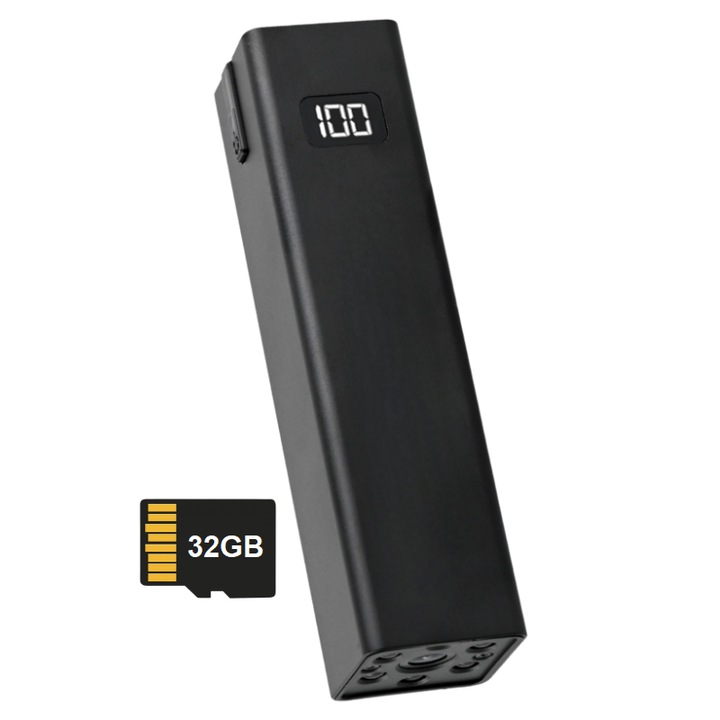 Скрита шпионска камера във външна батерия iUni W25, Wi-Fi, 32GB, Нощно Виждане, Full HD, 3600mAh