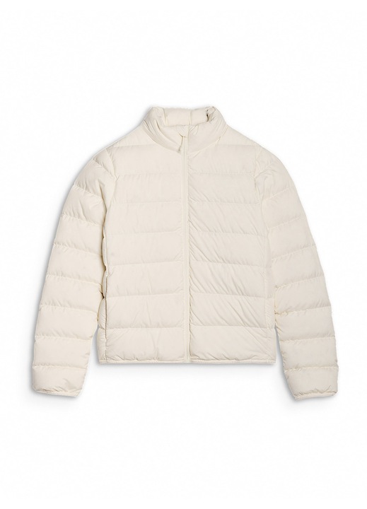 Geaca dama 4F, puf natural, alb, 2XL INTL