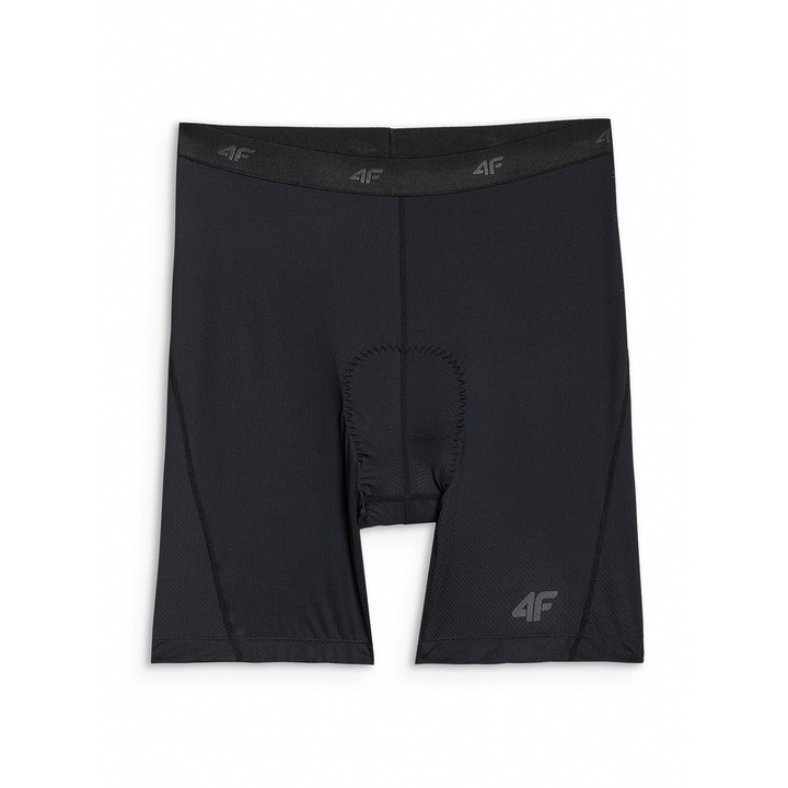 Sort Ciclism Barbati 4F Negru, Gel & Spuma, Tehnologie 4FDry, Reflectorizant, SS25