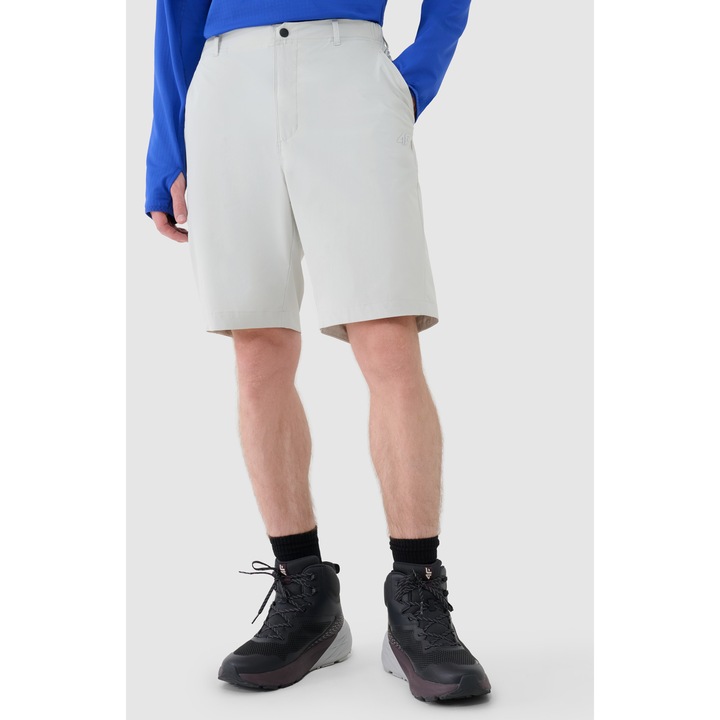 Pantaloni sport barbati 4F, uscare rapida, sintetic/elastan, gri