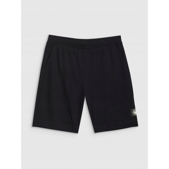 Férfi 4F tréning rövidnadrág, fekete, pamut, sportos stílusú, XL INTL