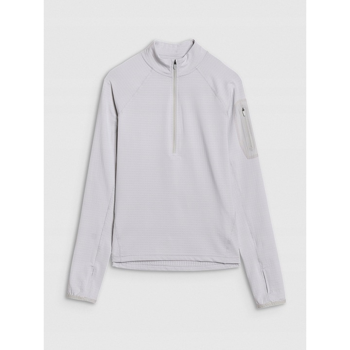 4F női sport pulóver, trekking, gyorsan száradó, szürke, légáteresztő anyag