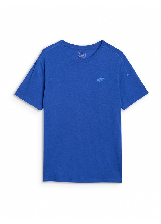 Tricou Trekking Barbati 4F Cobalt, Croiala Regular, Lana Merino, Uscare Rapida, Aerisit, Confortabil, SS25, Marimi S-XXL