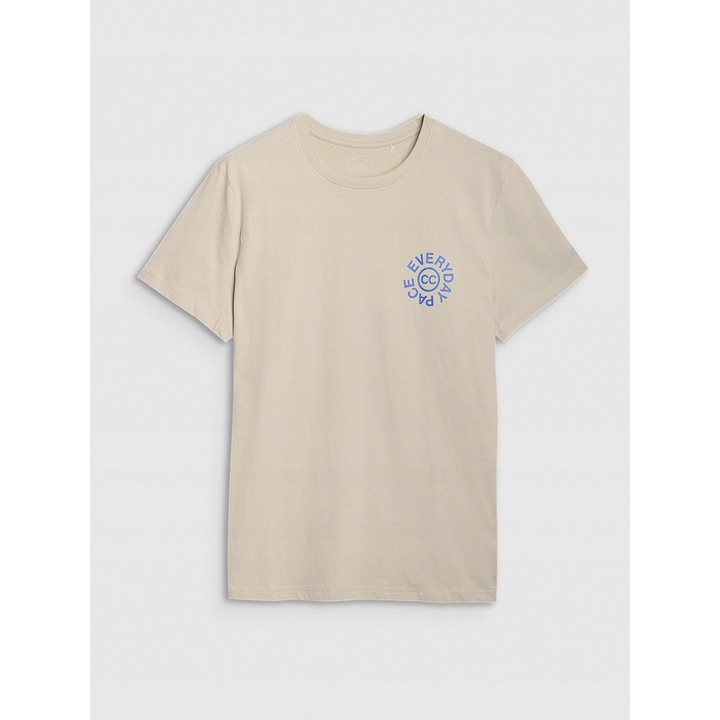 Férfi sportpóló 4F, bézs, 100% pamut