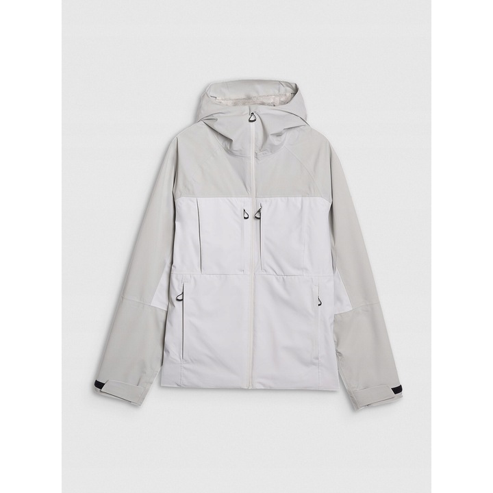 Jacheta trekking barbati 4F, poliester, NeoDry 10000, impermeabila, gri