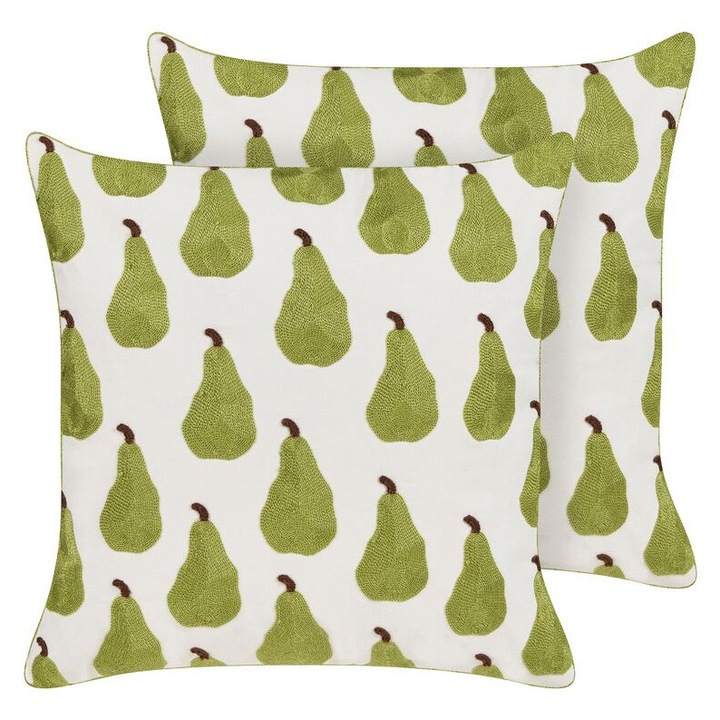 Set de 2 perne albe si verzi 45 x 45 cm Trachelium