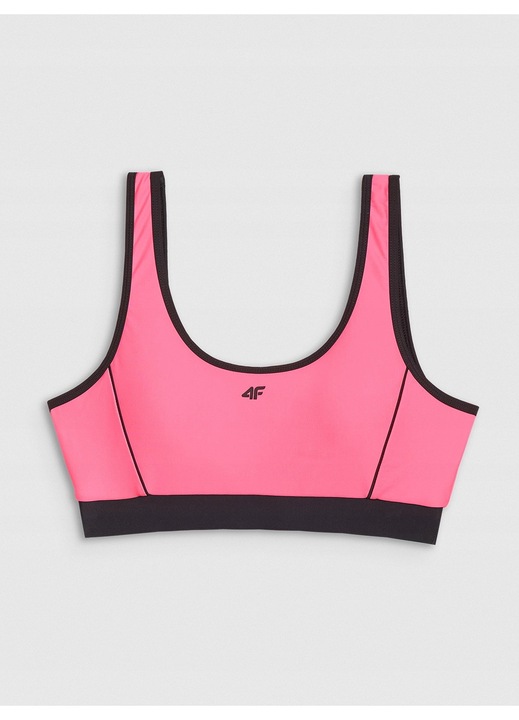 4F bikinifelső, rózsaszín, rugalmas anyagból, kivehető kosarakkal, szintetikus anyagból