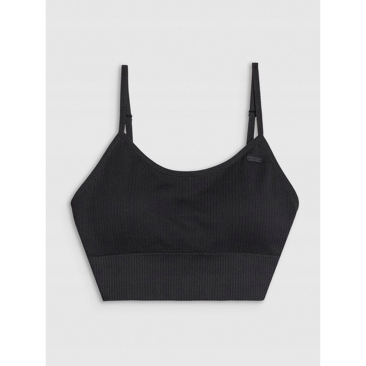 4F sportmelltartó, alacsony tartású, fekete, varrás nélküli, M-L INTL