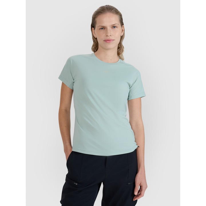 Tricou sport dama 4F, uscare rapida, verde menta, L INTL