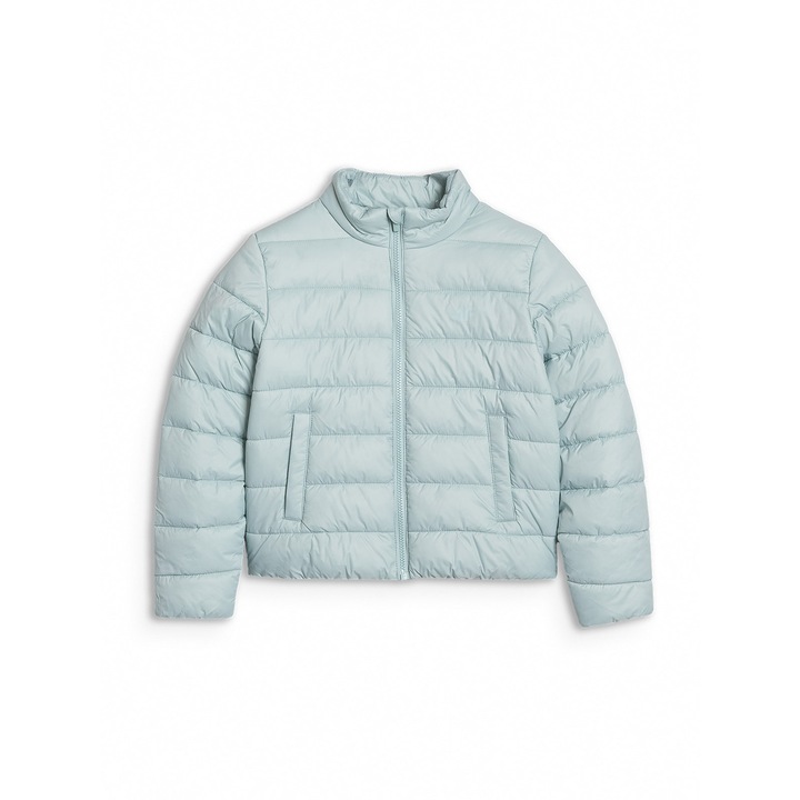 Jacheta 4F pentru fete, umplutura sintetica, impermeabila, verde menta