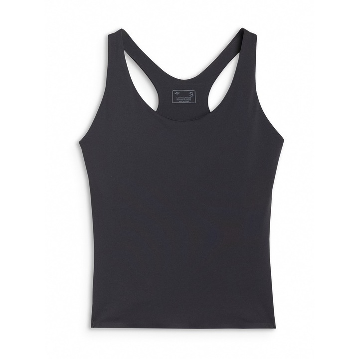 Maiou sport dama 4F, uscare rapida, negru