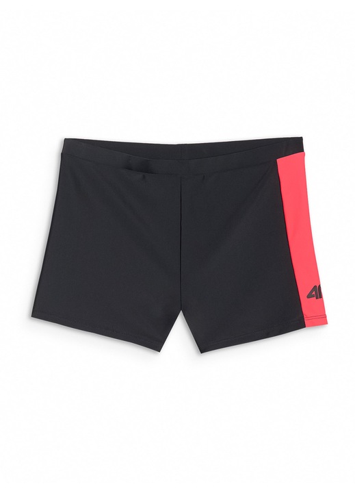 Boxeri de baie barbati 4F, sintetic/elastan, negru/roz