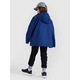 Geaca de tranzitie pentru copii 4F, bleumarin, impermeabila, cu gluga, sintetic