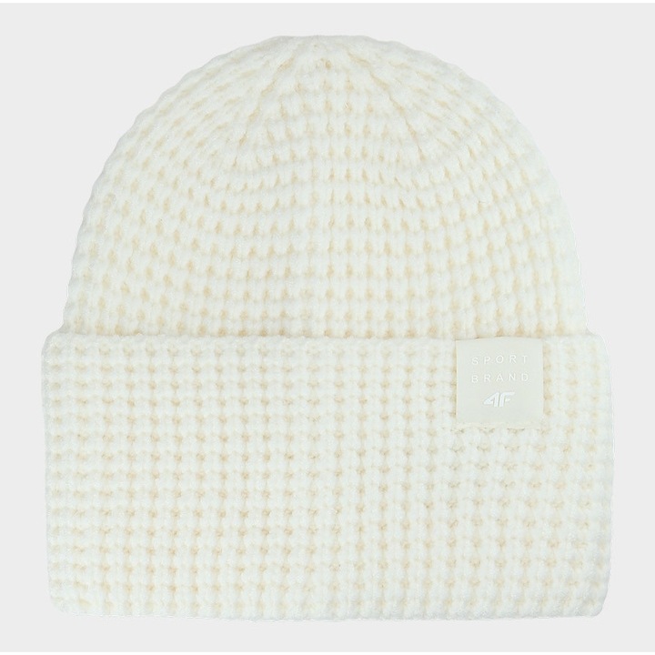 Téli Sapka Lány Beanie 4F Junior Krém, Viszkóz és Poliészter, Sportstyle, Univerzális méret