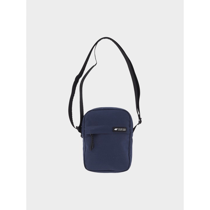 Unisex sötétkék 4F Junior sport stílusú poliészter keresztpántos táska, 13,5x17,5 cm