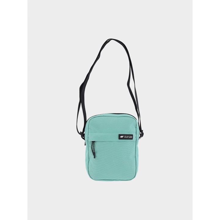 Uniszex crossbody táska, poliészter, pasztell mentazöld 4F JUNIOR, gyerekeknek, sporthoz és mindennapi használatra.