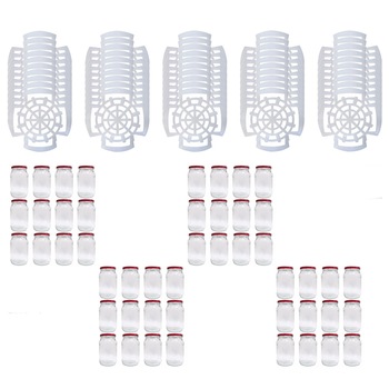 Pachet - 48 x Borcan din sticla cu capac, 720 ml + 50 x Presa pentru muraturi, 800g-1000g Pachet - 48 x Borcan din sticla cu capac, 720 ml + 50 x Presa pentru muraturi, 800g-1000g