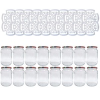 pachet 16 bucati - borcan 17 litri cu capac borcane din sticla cu capace prin infiletare  20 x presa pentru muraturi 175l - 2l - 3l - 5l imagen 15_0_
0