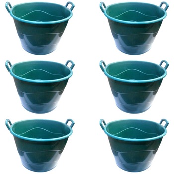 Pachet 6 x Cos din plastic alimentar cu manere, 50L Pachet 6 x Cos din plastic alimentar cu manere, 50L