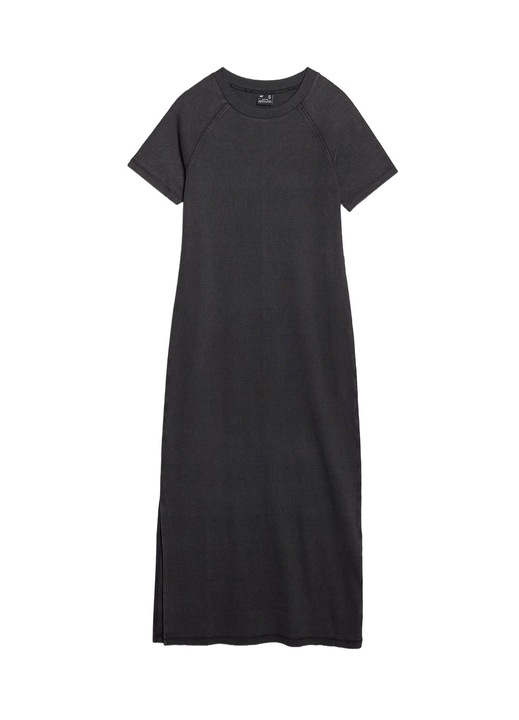 4F midi ruha kötött anyagból, pamut, fekete