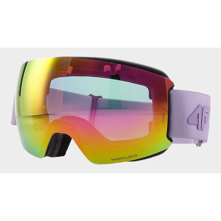 Ochelari snowboard 4F, unisex, violet, filtru S2, marime unica