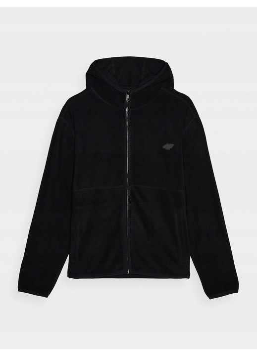 Polar kapucnis pulover 4FWarm fekete mikropolar, Fekete